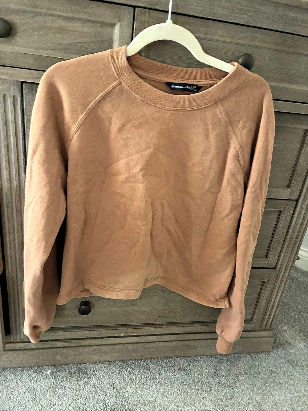 Abercrombie & Fitch Long Sleeve Sweatshirt in Brown